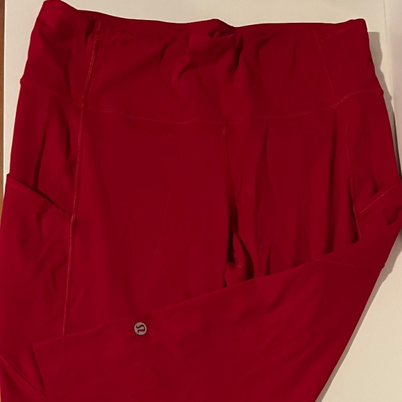 lululemon athletica Pants - Lululemon 19" Fast & Free Cropped Capris  - Red - Size 12
